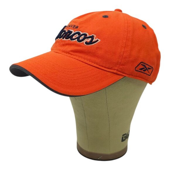 Denver Broncos Adjustable Cap NFL Trucker Baseball Hat On Field Reebok Orange - Picture 2 of 14